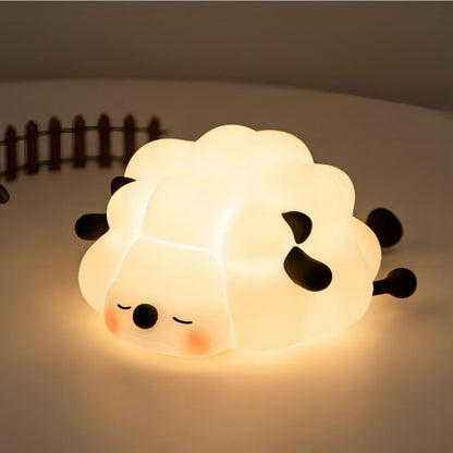 Mignon Silicone veilleuses mouton dessin anime chambre lampe