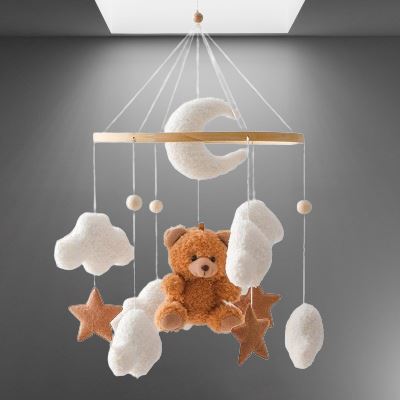 Mobile pour Bébé - WoodenCribBell™ - Oursson - Mobilier Pour Bébé